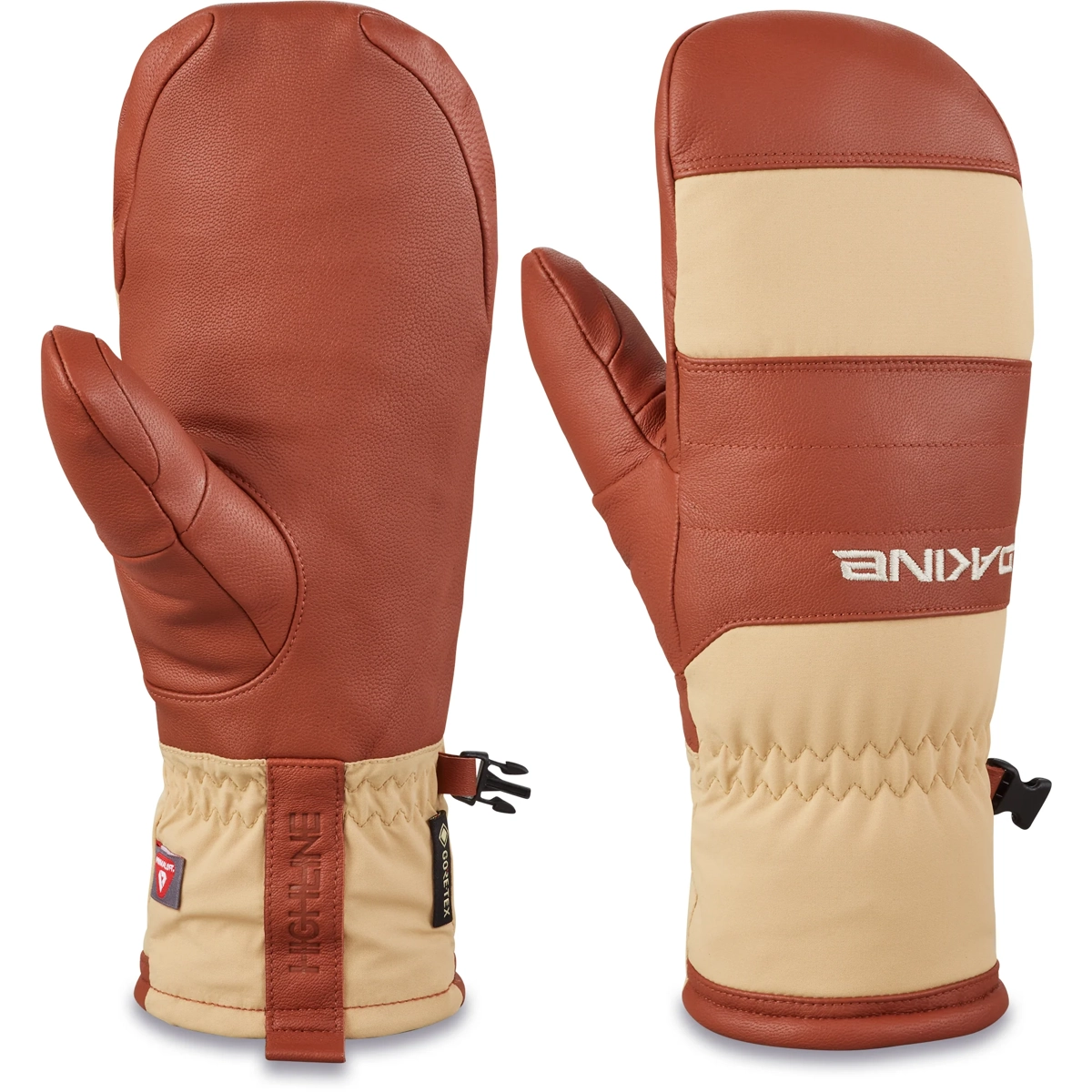 Fäustlinge, Handschuhe, Winter, Leder, Zweifarbig