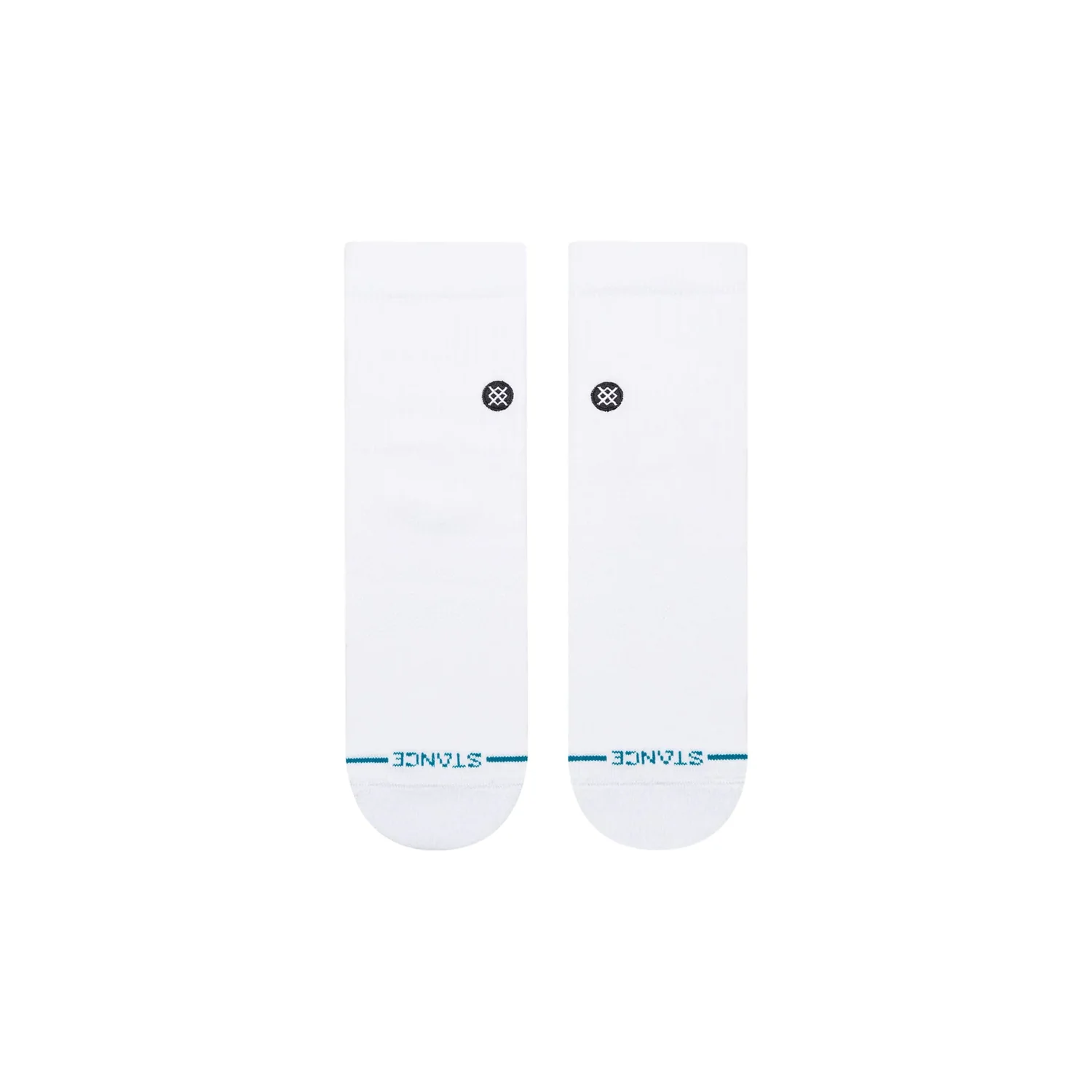 Icon Quarter Chaussettes de sport, blanches, montant à la cheville, en coton, avec logo