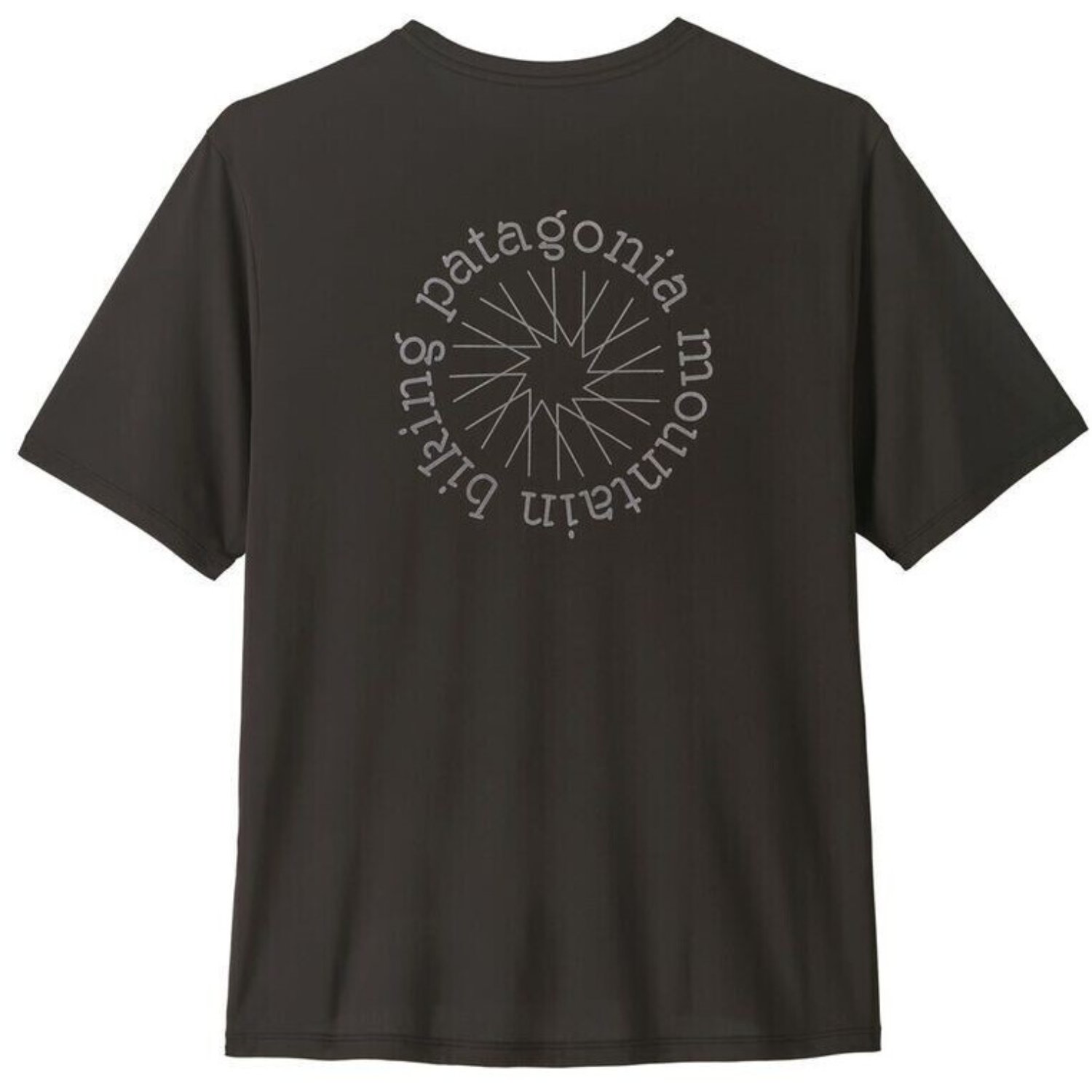 T-Shirt, Rundes Logo, Dunkelgrau, Kurzarm, Grafikshirt