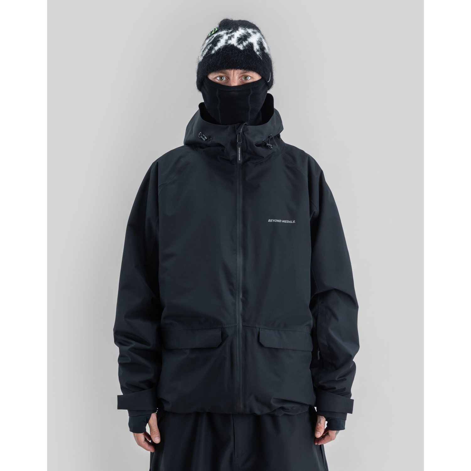 Nostalgia Jacket 2L Veste à capuche, coupe-vent, bleu foncé, poches avant, capuche réglable