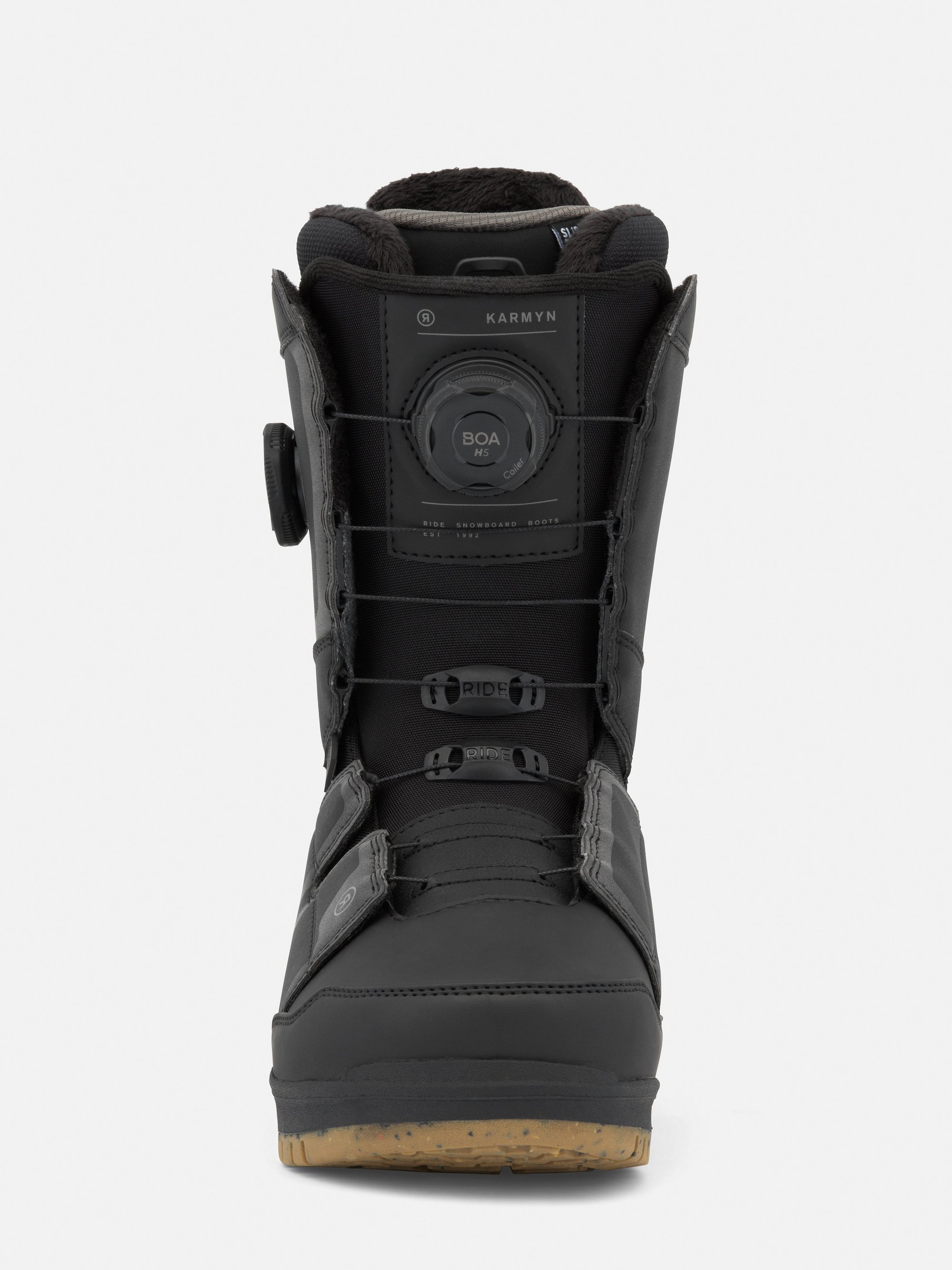 Karmyn Zonal Chaussures de snowboard, chaussures noires, laçage BOA, semelle en caoutchouc, coque ?