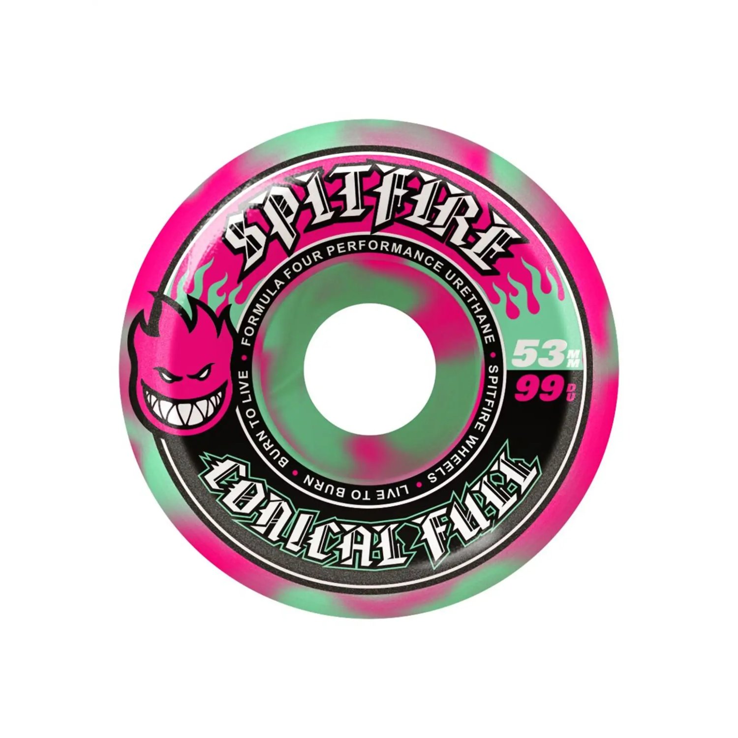 F4 99D Concial Full Pink/Teal skateboard, gomme ?