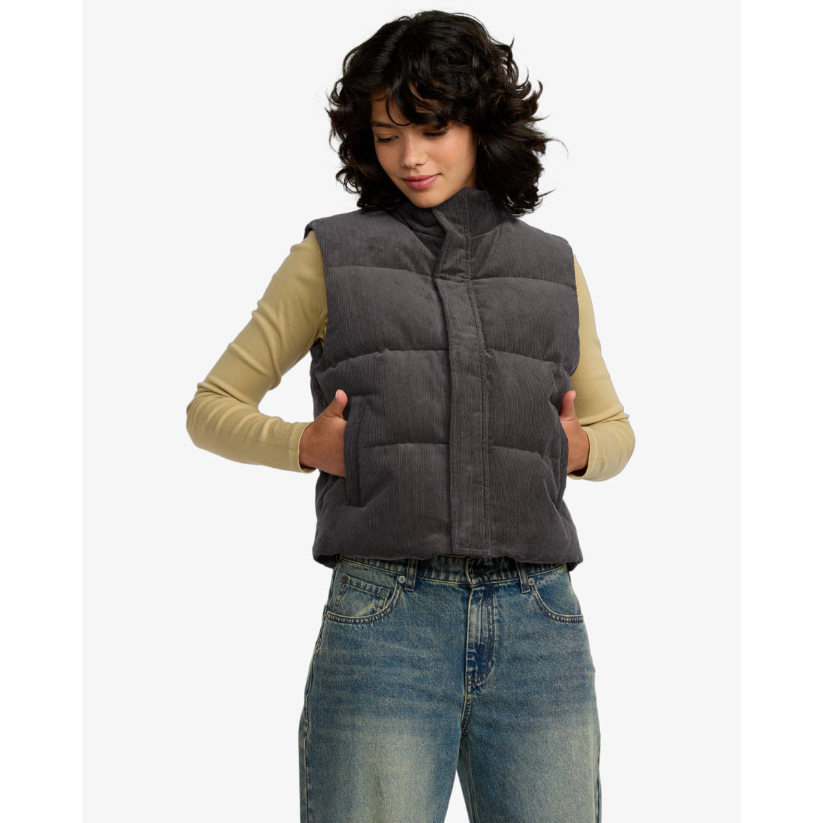 Eezeh Puffer Vest Weste, Rettungsweste, Mantel, Jeans, Jacke