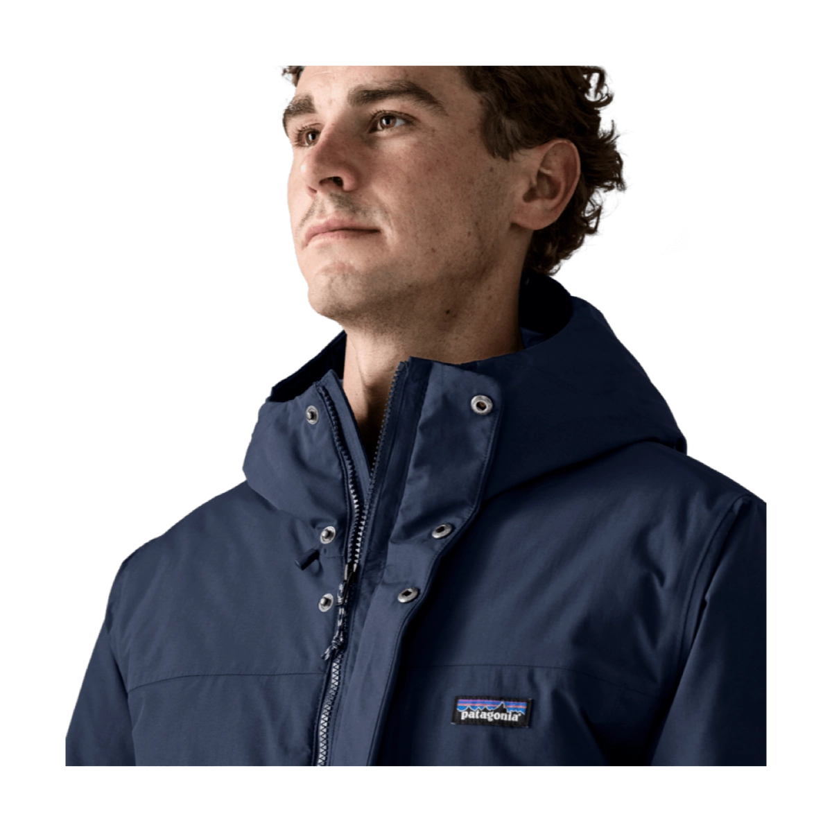 jacke, anorak, navy, kapuze, patagonia