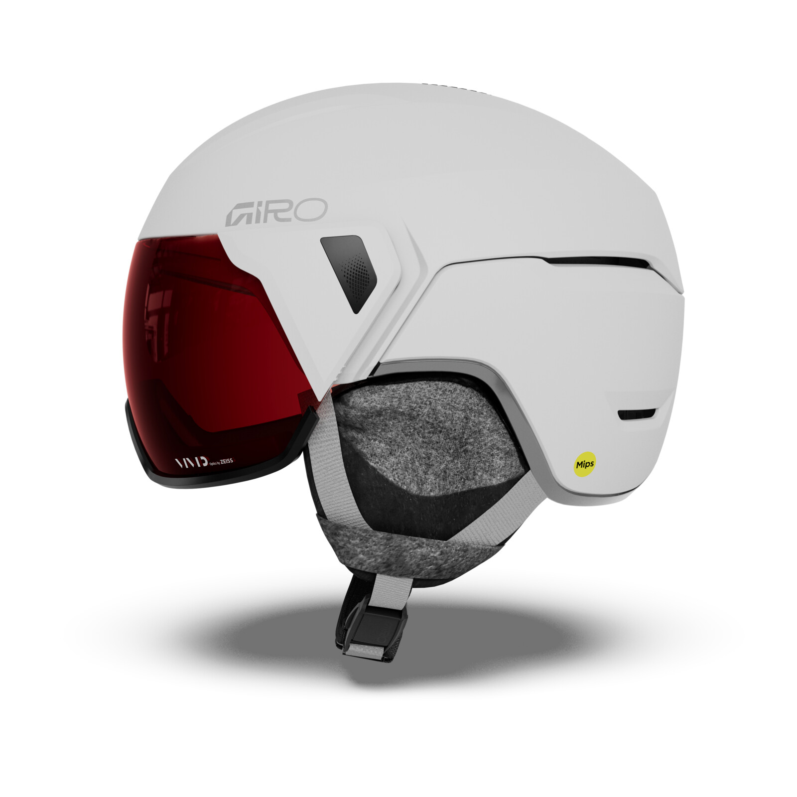 Orbit Spherical Helmet ski helmet, weißer helm, roter visier, giro, mips