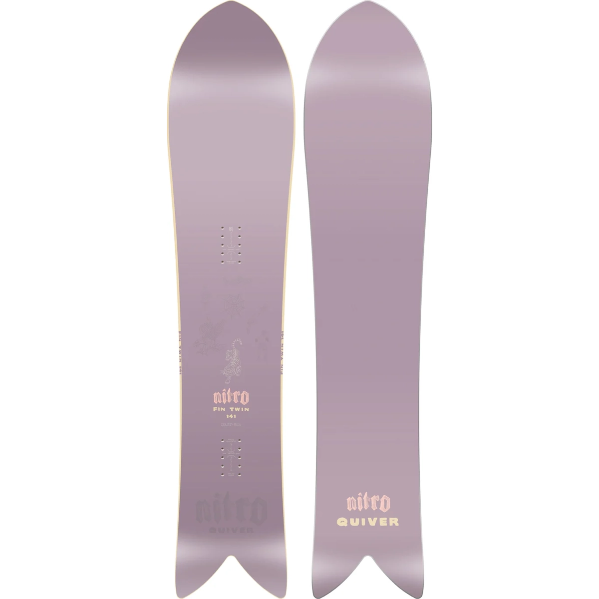 Fintwin snowboard, violet, dégradé, planche, quiver, snowboard, violet, dégradé, sciherkrist??