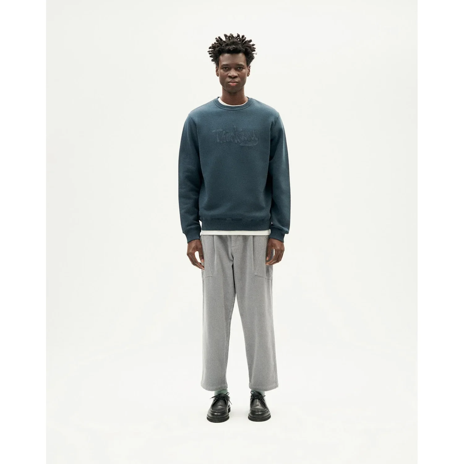 Sweatshirt, Rundhalsausschnitt, Dunkelblau, Logostickerei, Langarm