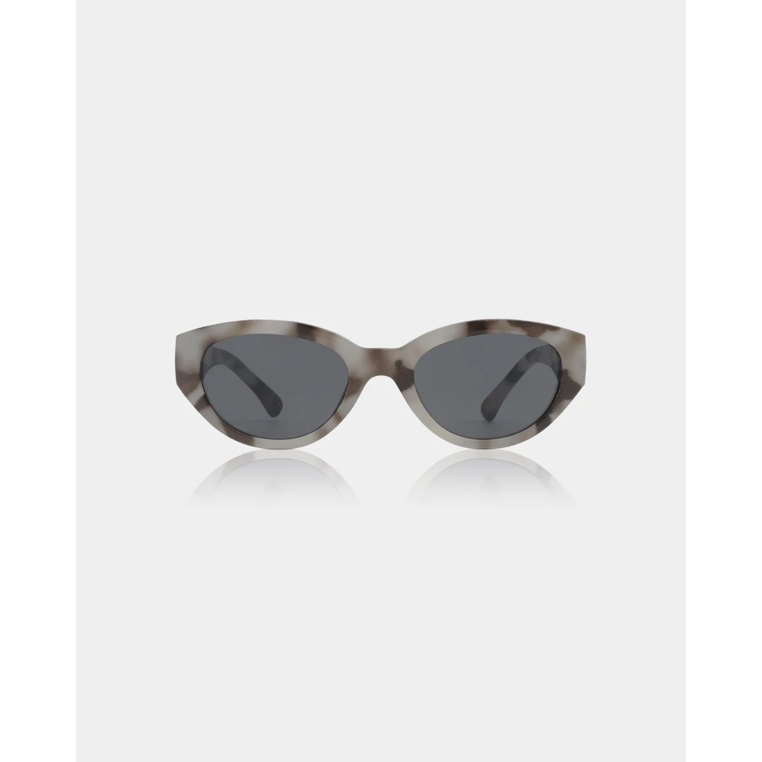 Winnie Lunettes de soleil, modèle « yeux de chat », motif écaille rayé, verres gris, monture en plastique