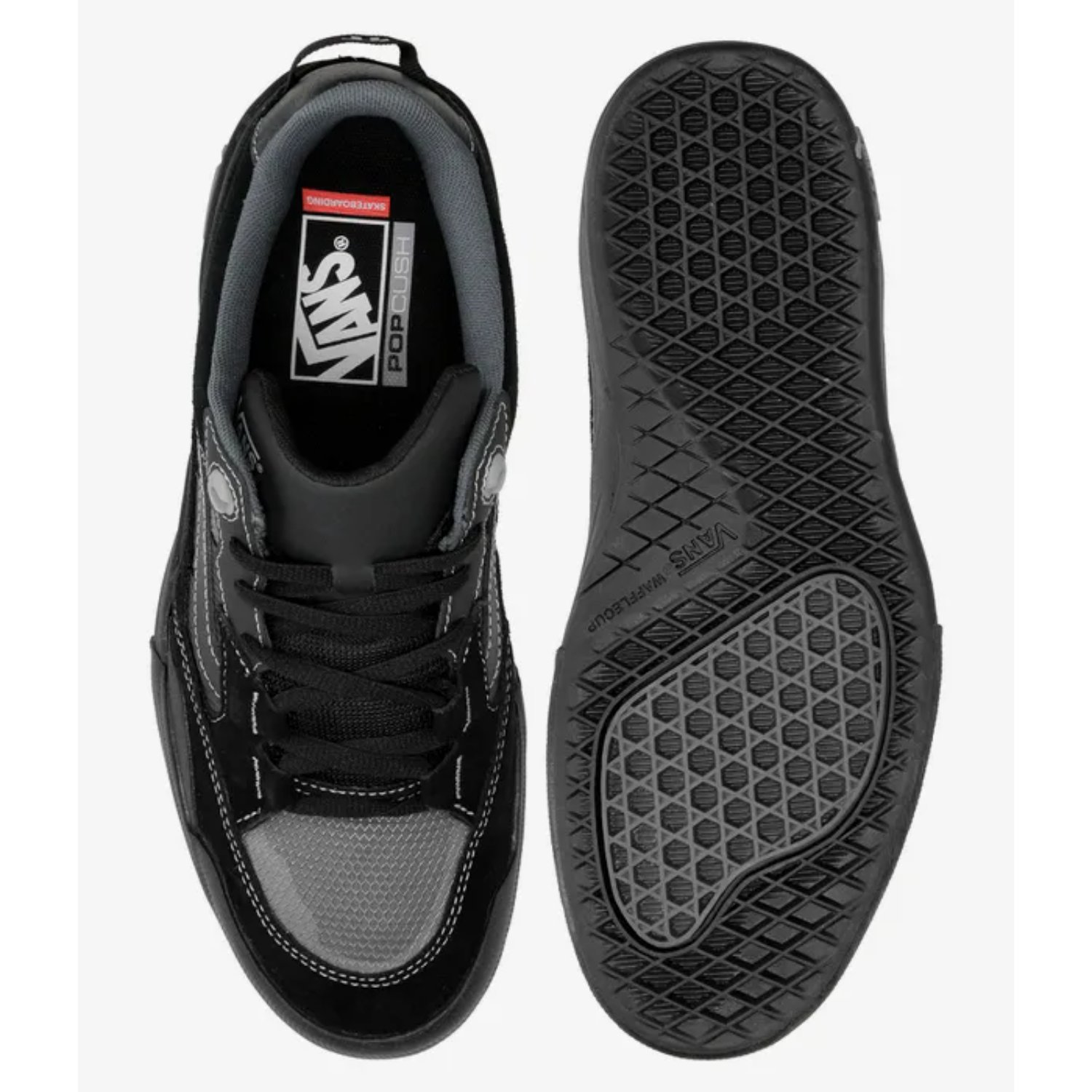 Sportschuhe, Sneaker, Vans, Gummisohle, Dunkelgrau/Schwarz