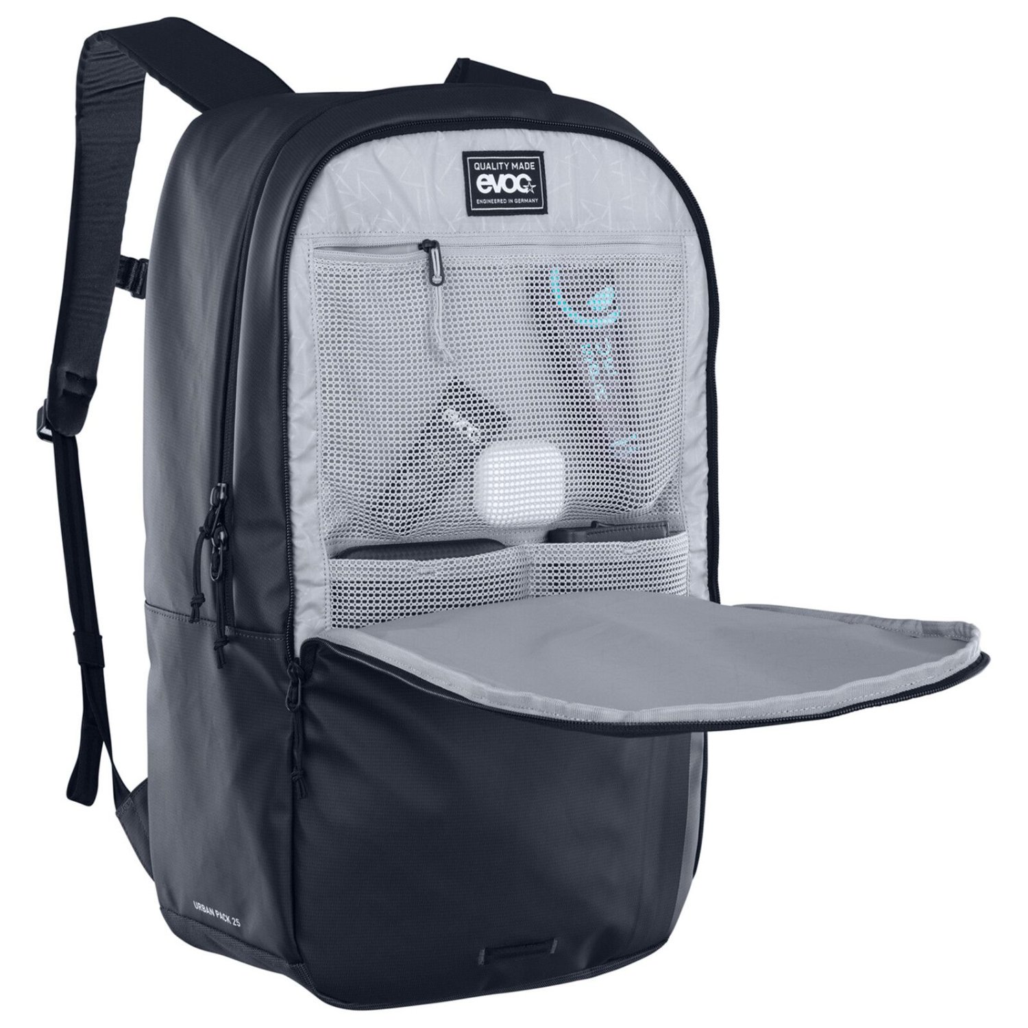 Rucksack, Backpack, Mesh pocket, Front zip, Gray/black