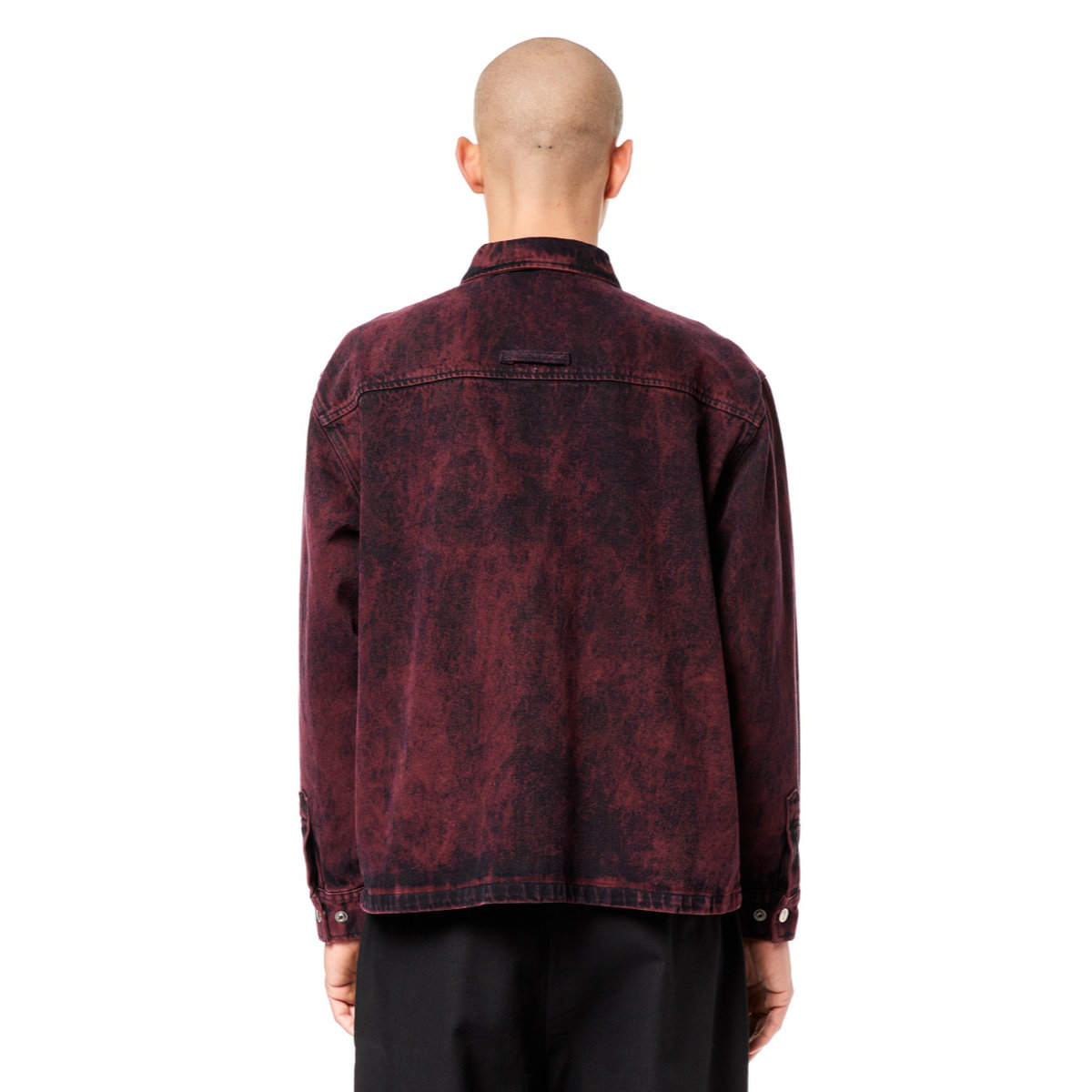 Surchemise en denim délavé à l'acide Manches longues, Manteau, Adulte, Homme, Personne