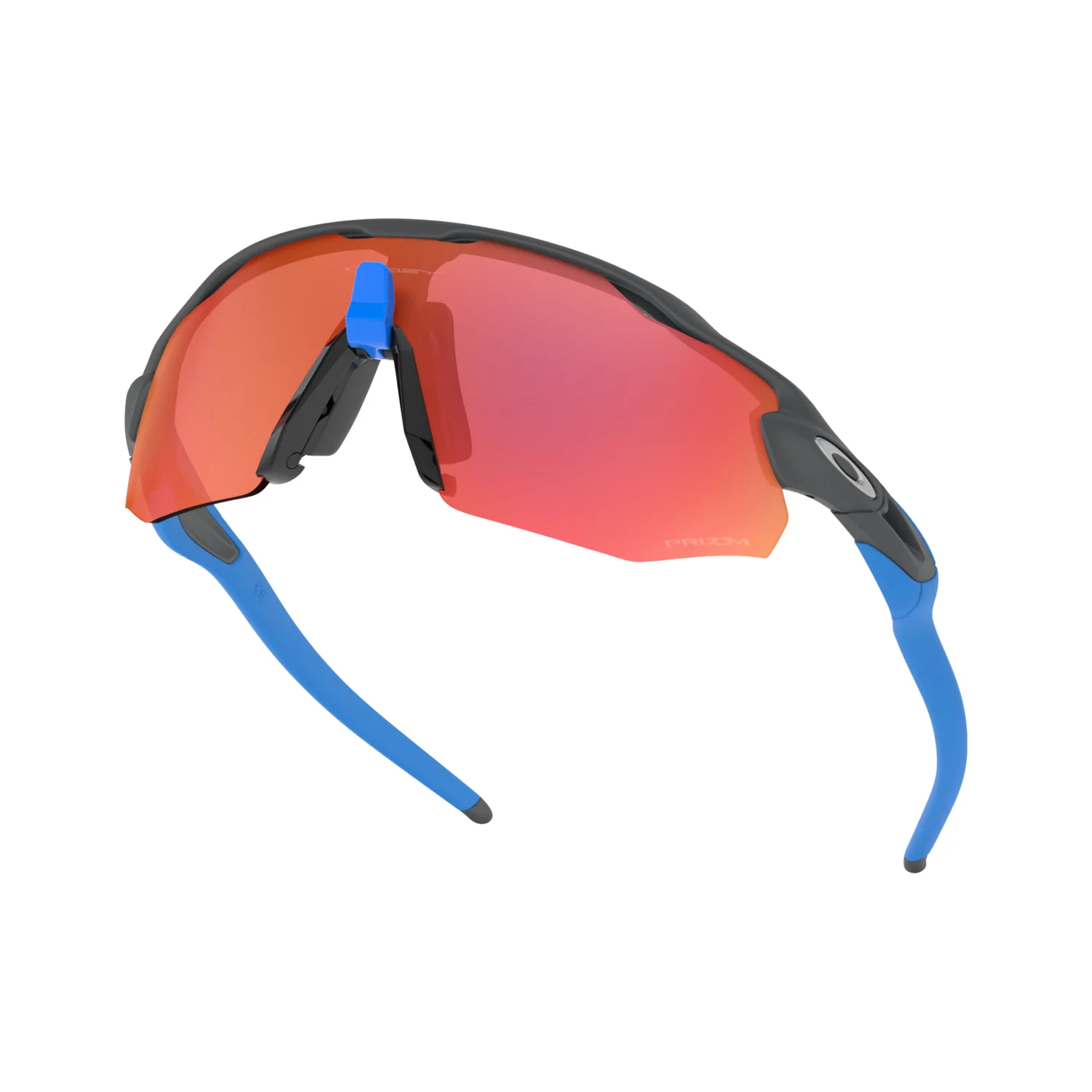 Radarevadr Mttcarbonprizmtorch Lunettes de sport, verres rouges, branches bleues, design sans monture