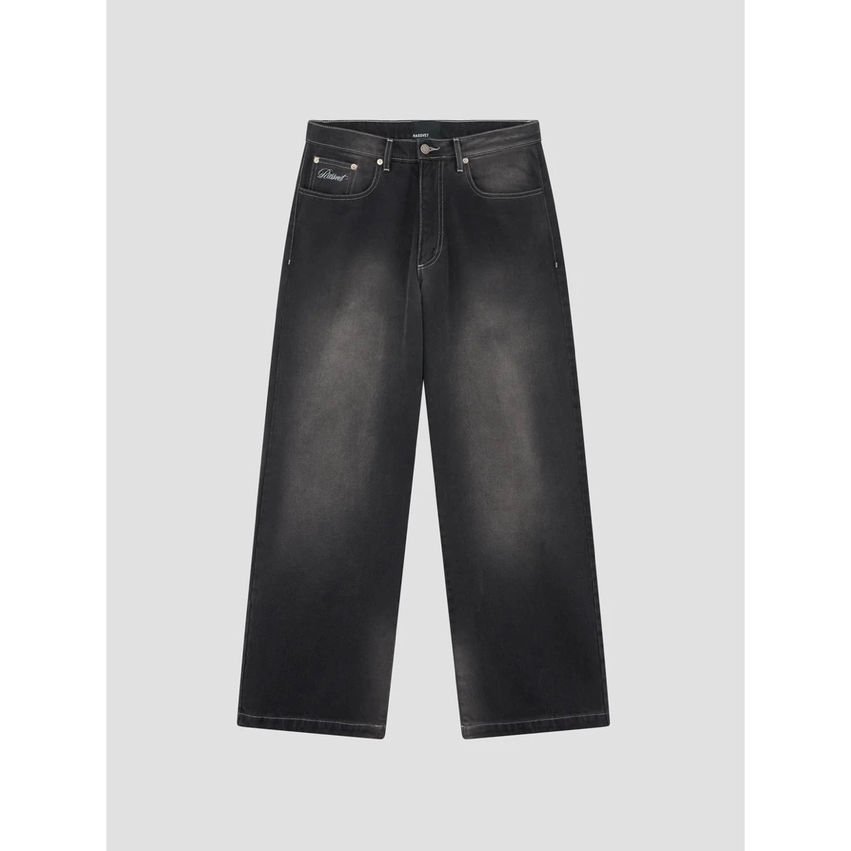 Spot Wash Baggy Denim Pants