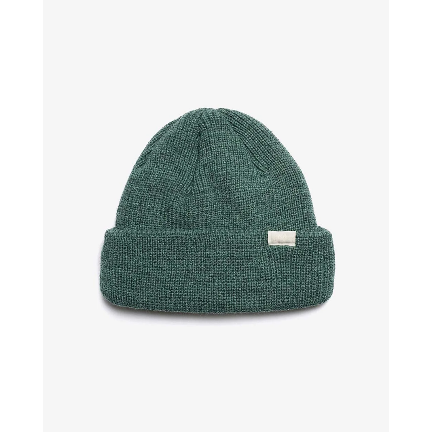 Navigator Beanie Bonnet en tricot, vert foncé, bord rabattu, maille côtelée