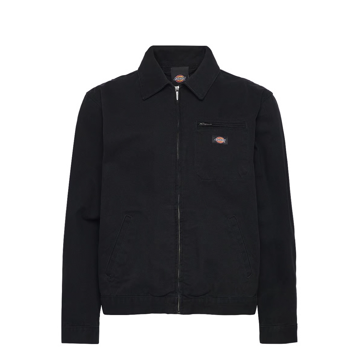 veste, fermeture éclair, poche avant, poche, toile