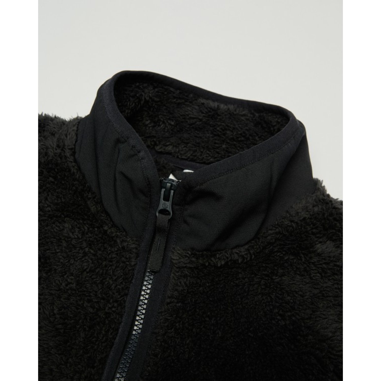 Gilet, polaire, fermeture éclair, noir, col
