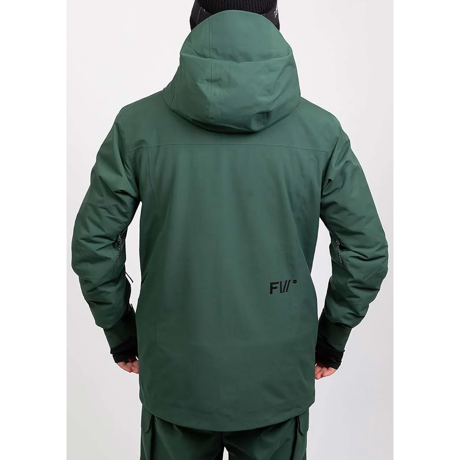 Catalyst Insulated 2L Snowboardjacke, Dunkelgrün, Kapuze, Langarm, Ärmeltaschen