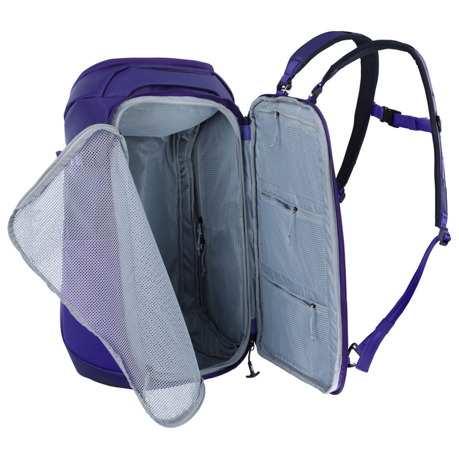 Rucksack, Reise-Rucksack, Lila, Mesh-Befestigung, Reißverschluss-Taschen