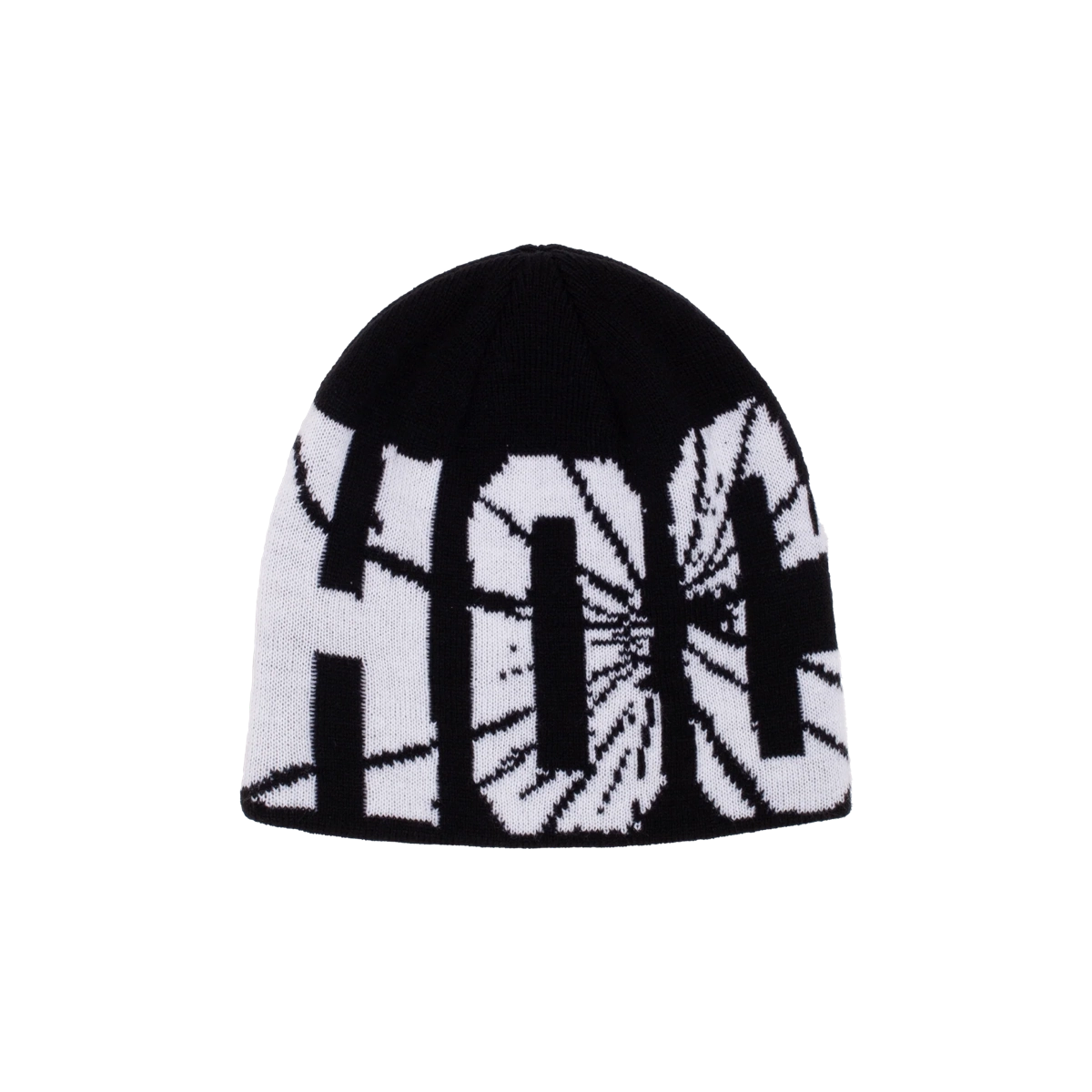 Mütze, Beanie, Schwarz, Graphikmuster, Knitwear