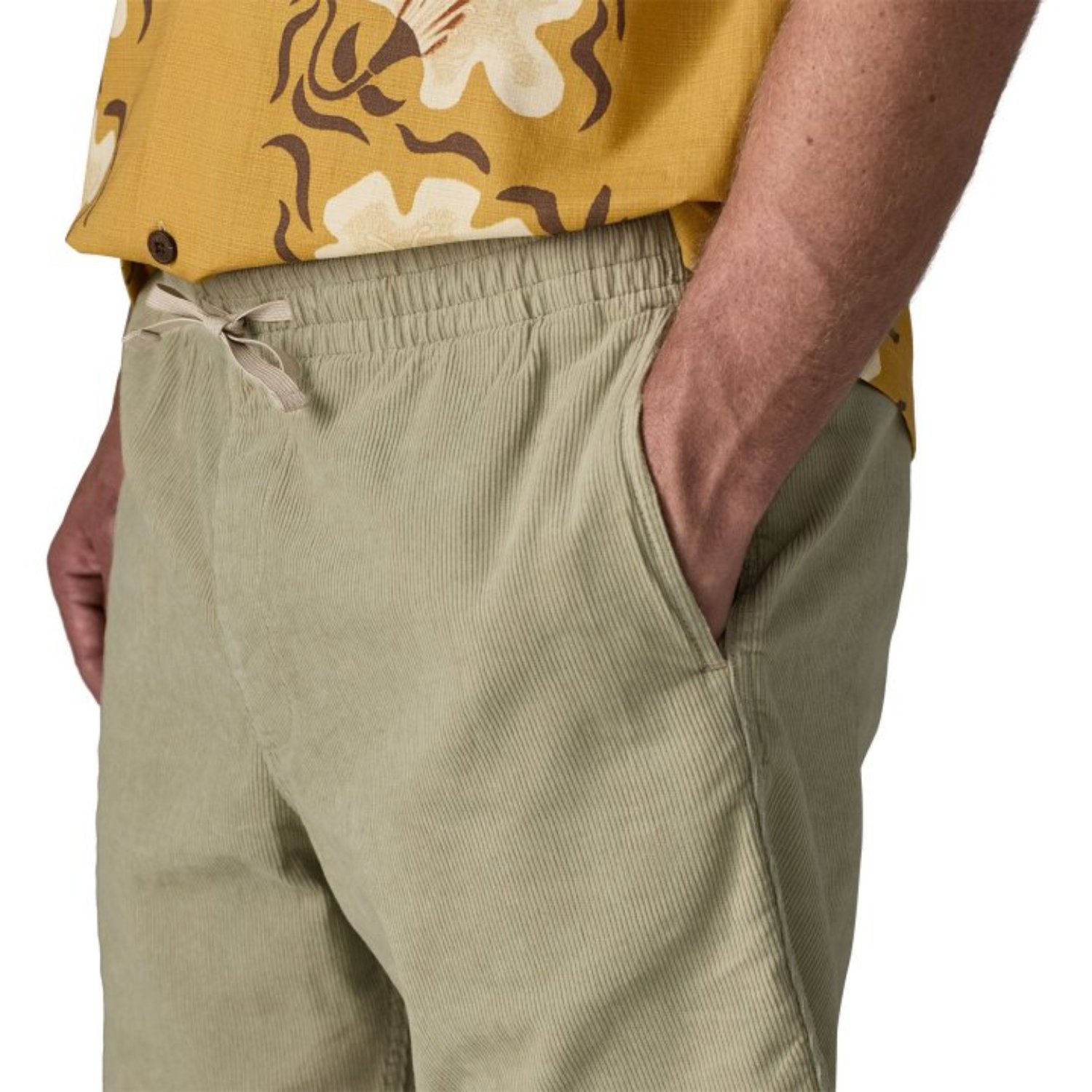 Kord, Leinen, Khaki, Kordelzug, Taschen