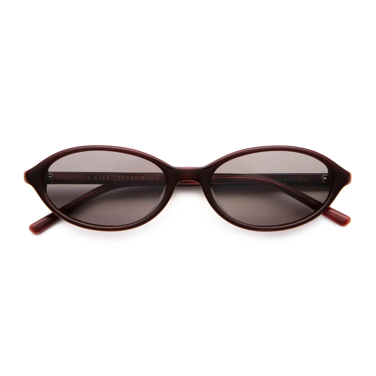 Sonnenbrille, ovale Gläser, Kunststoffgestell, dunkelbraun, getönte Gläser