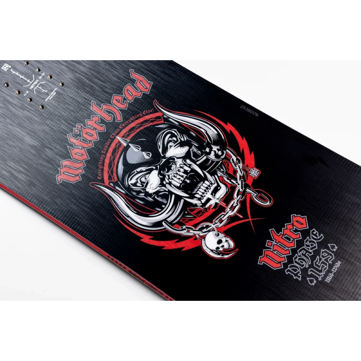 Phase X Motörhead Crâne, graphisme, planche, œuvre d'art, skull, mascotte, chaînes, graphisme, noir-rouge