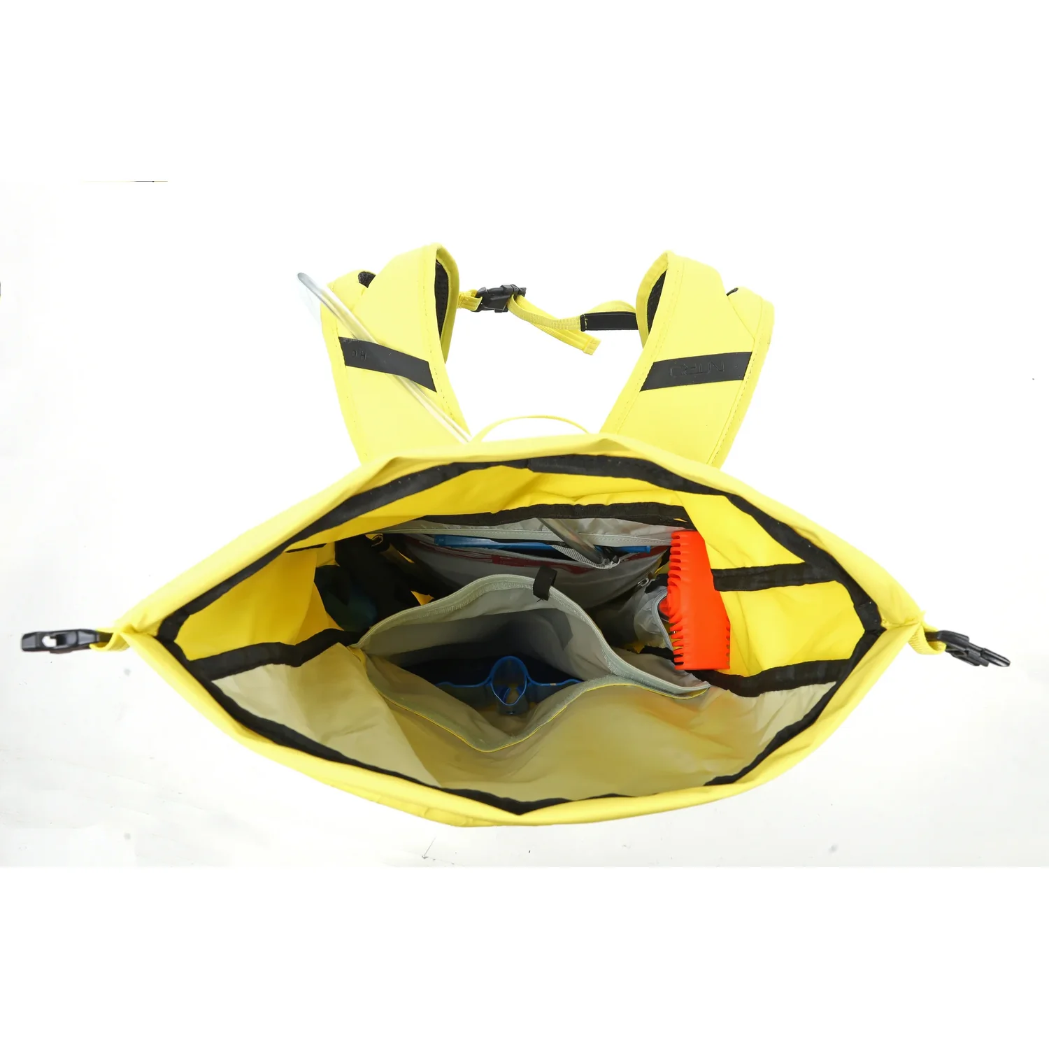 Rucksack, Gelb, Schultergurte, Innenfächer, Klickverschlüsse