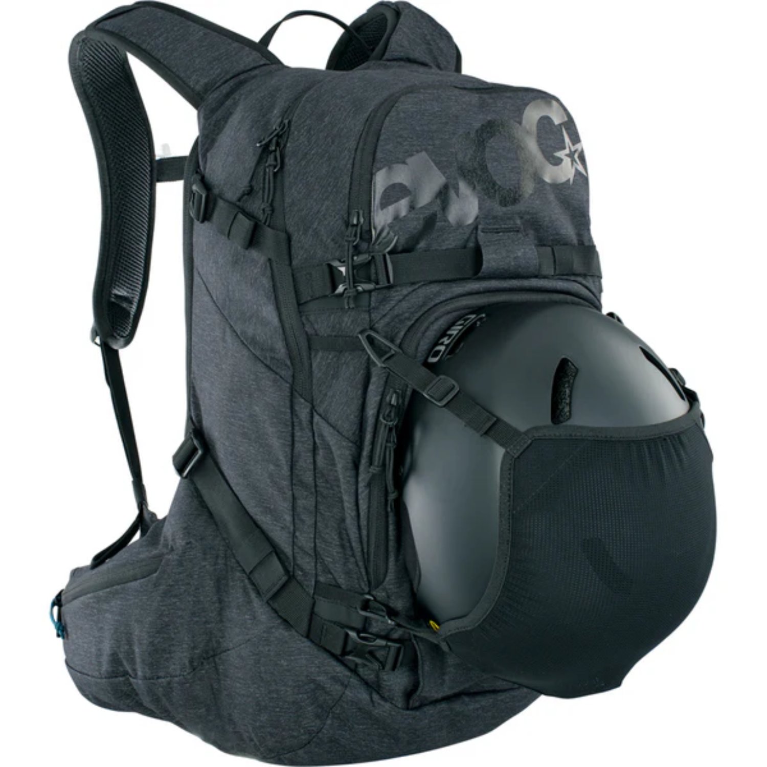 Line Pro 30L Backpack Sac à dos, sac à dos avec support pour casque, coque rembourrée, compatible avec un système d'hydratation, gris foncé