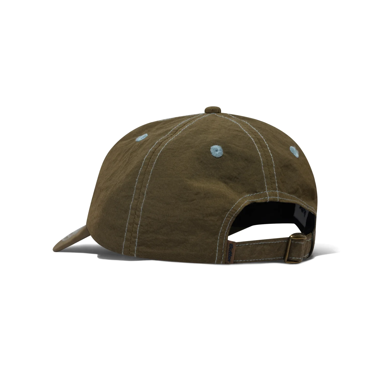 Overdyed Terrain 6 Panel Cap Baseballkappe, Olivgrün, Wildlederoptik, Gebogener Schirm, Verstellbarer Verschluss