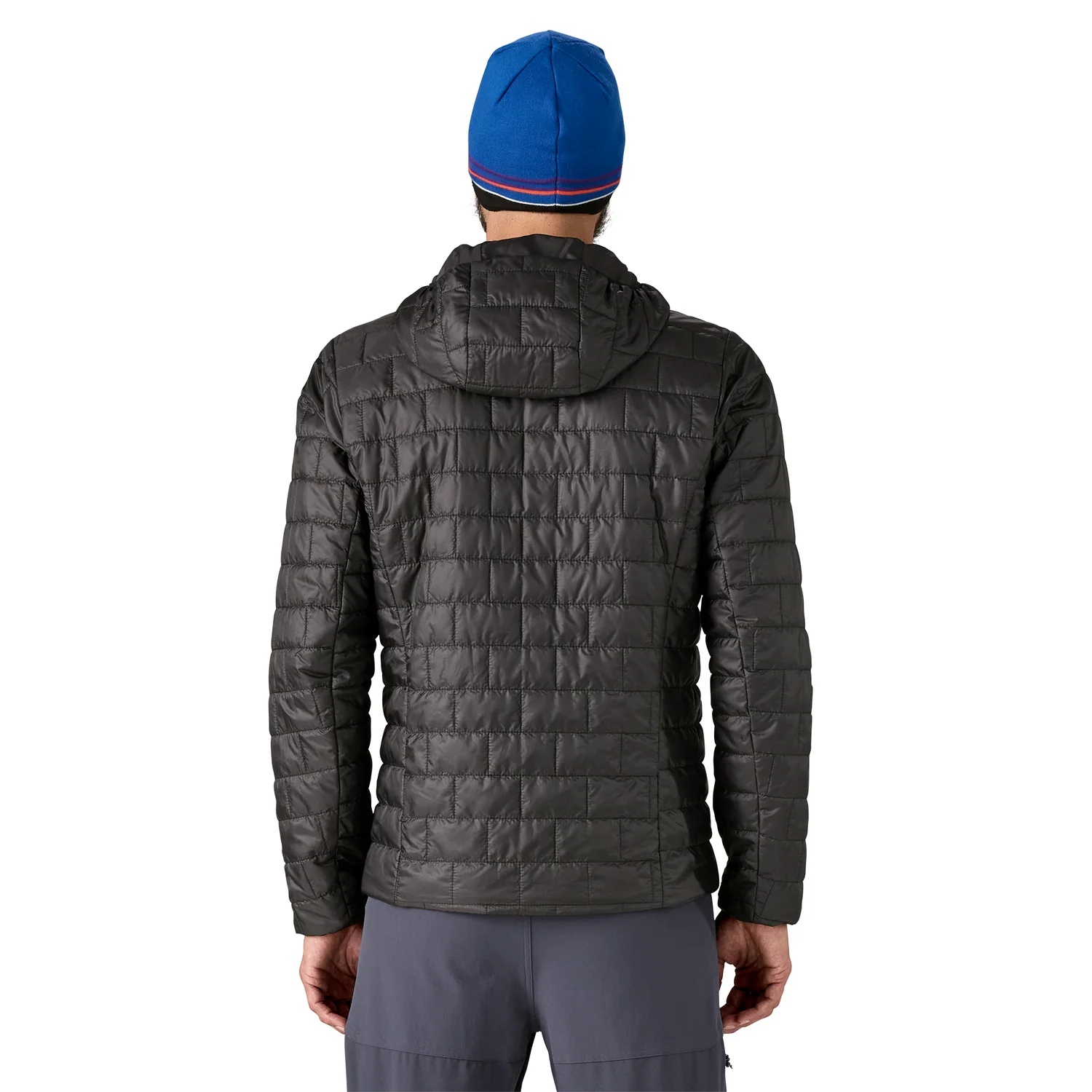 M'S Nano Puff Hoody Steppjacke, Schwarz, Kapuze, Wattiert, Steppmuster