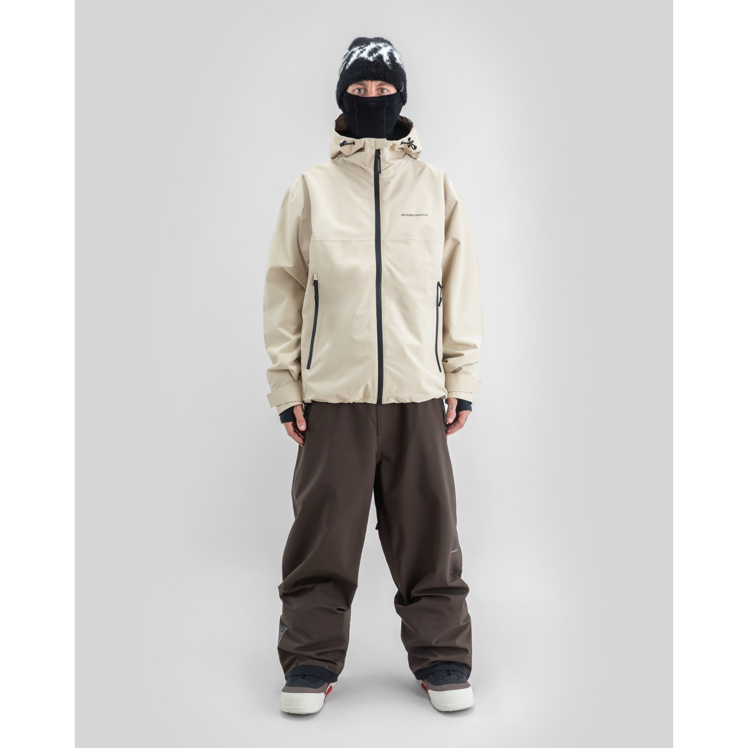 Park Jacket 2L Jacke, Beige Jacke, Wasserdichte Jacke, Reißverschluss, Stehkragen