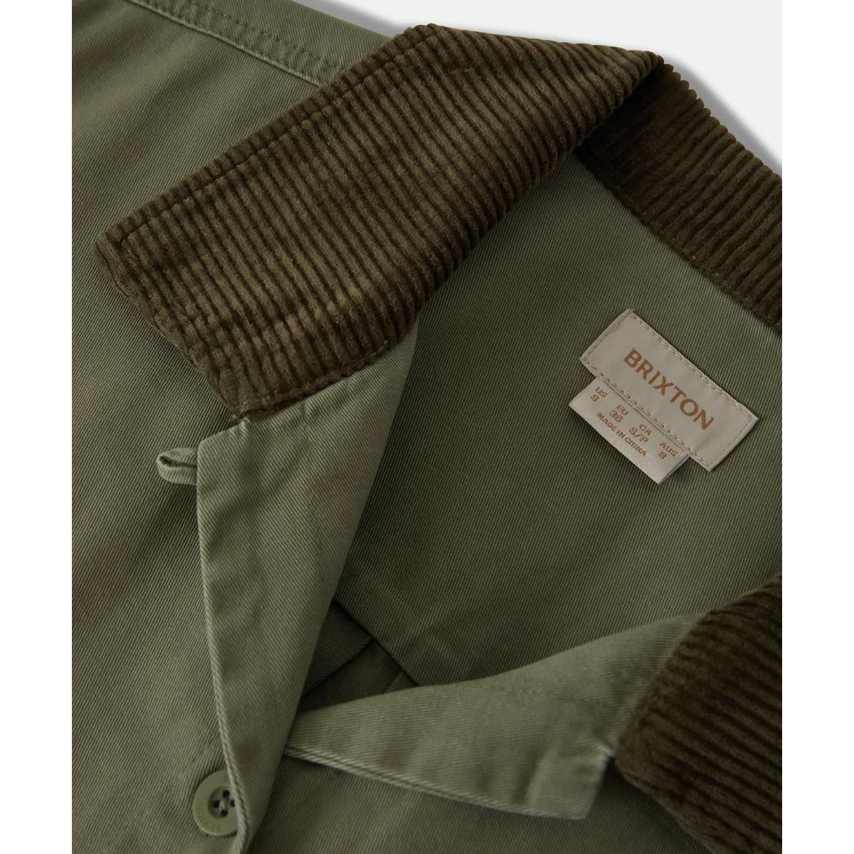 jacke, cord, olivgrün, revers, label-britton