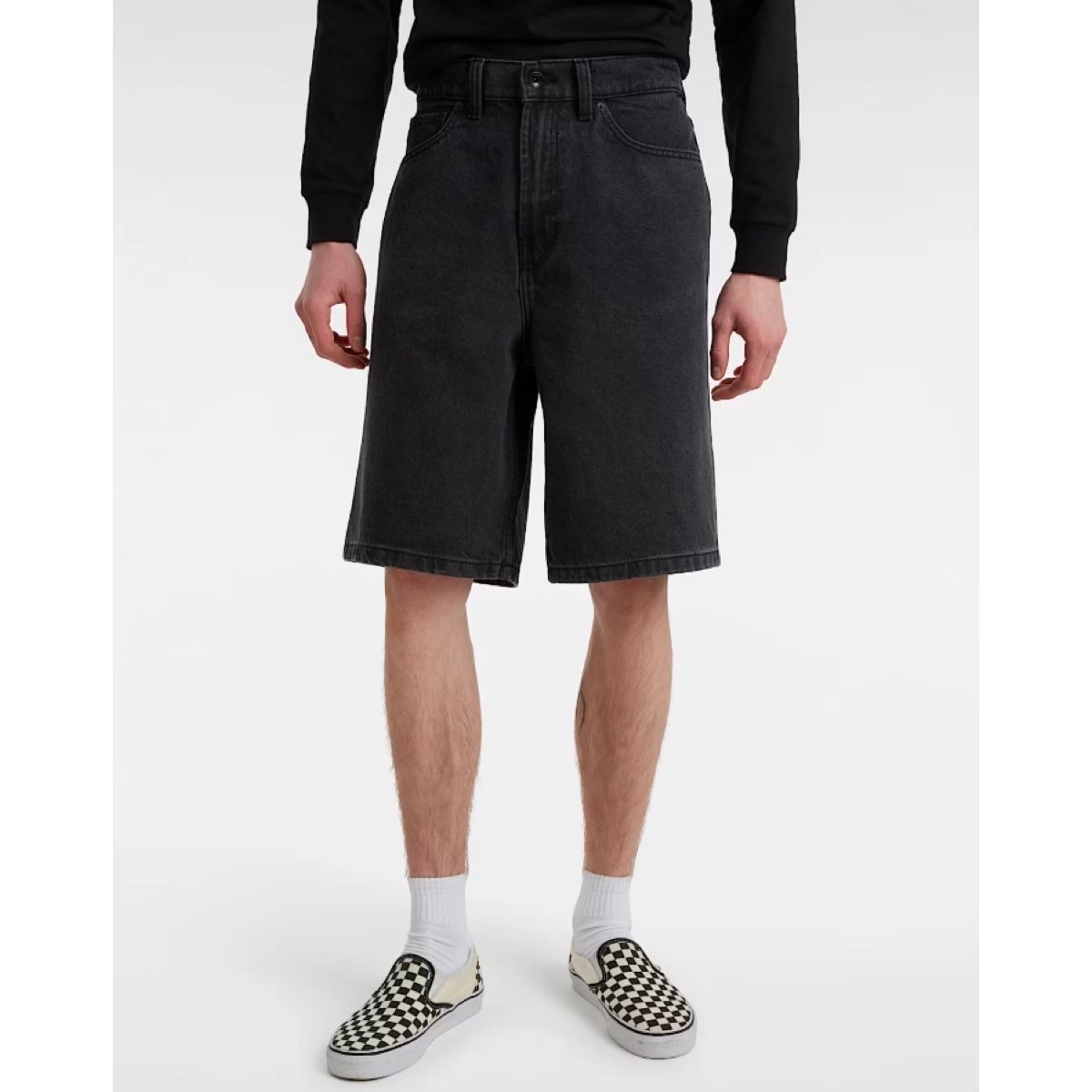 Check-5 Baggy Denim Short Vans Check-5 Baggy Denim Short Washed Black