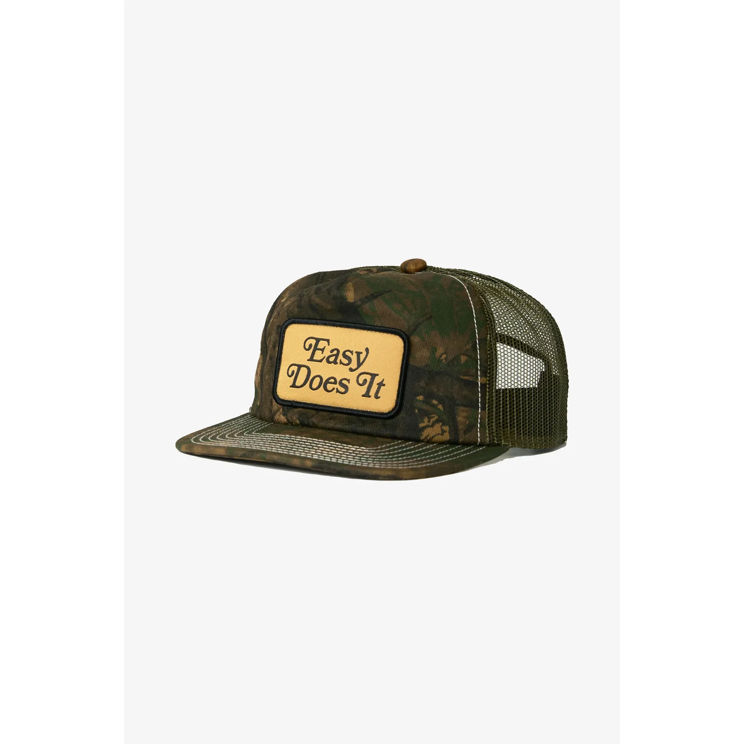 Good Times Trucker Hat Trucker-Cap, Tarnmuster, Mesh-Rückseite, gebogener Schirm, Aufnäher