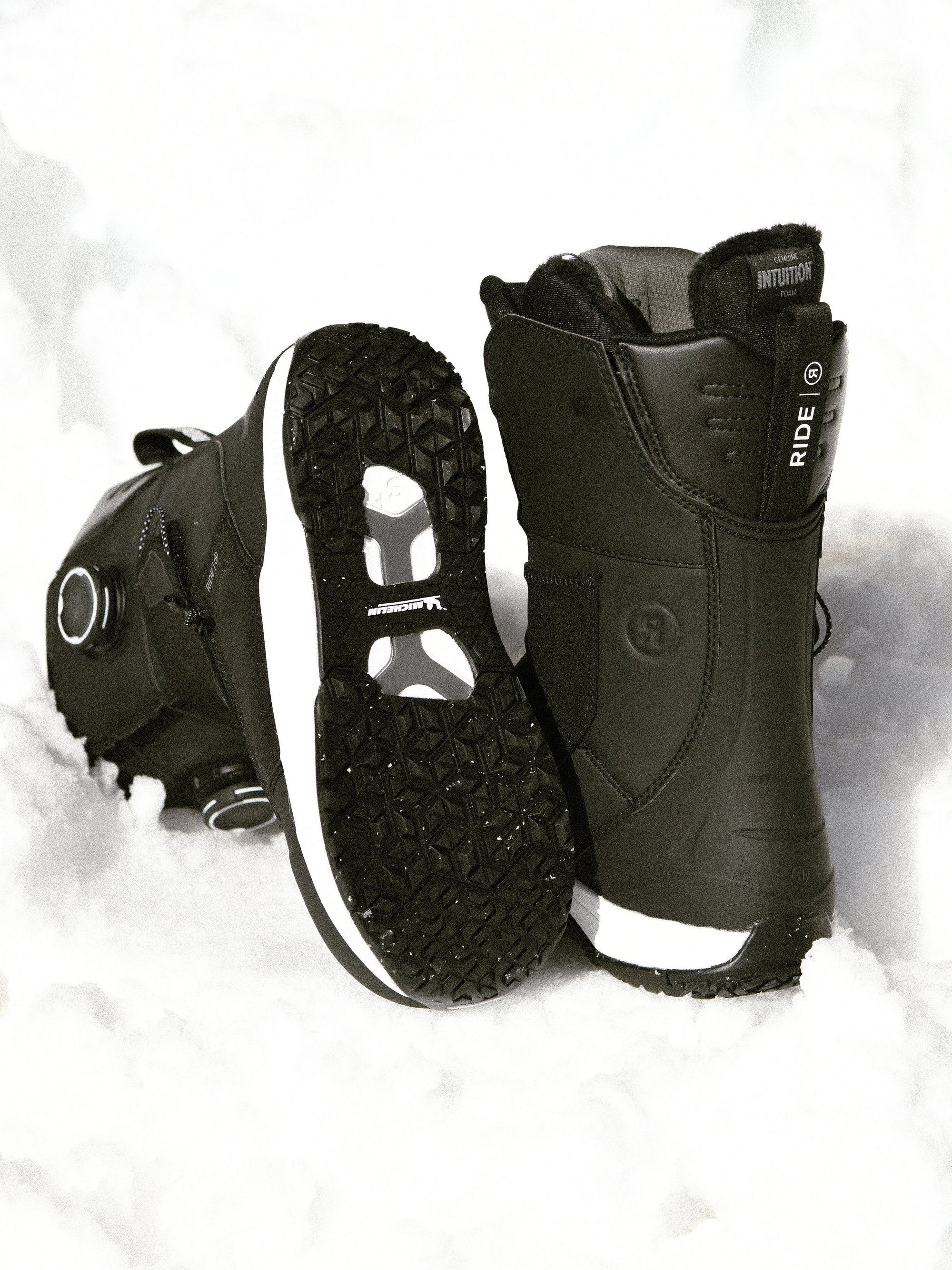 Cadence Bottes de neige, bottes noires, chaussures de raquettes/chaussures d'hiver, semelle Vibram, équipement d'hiver