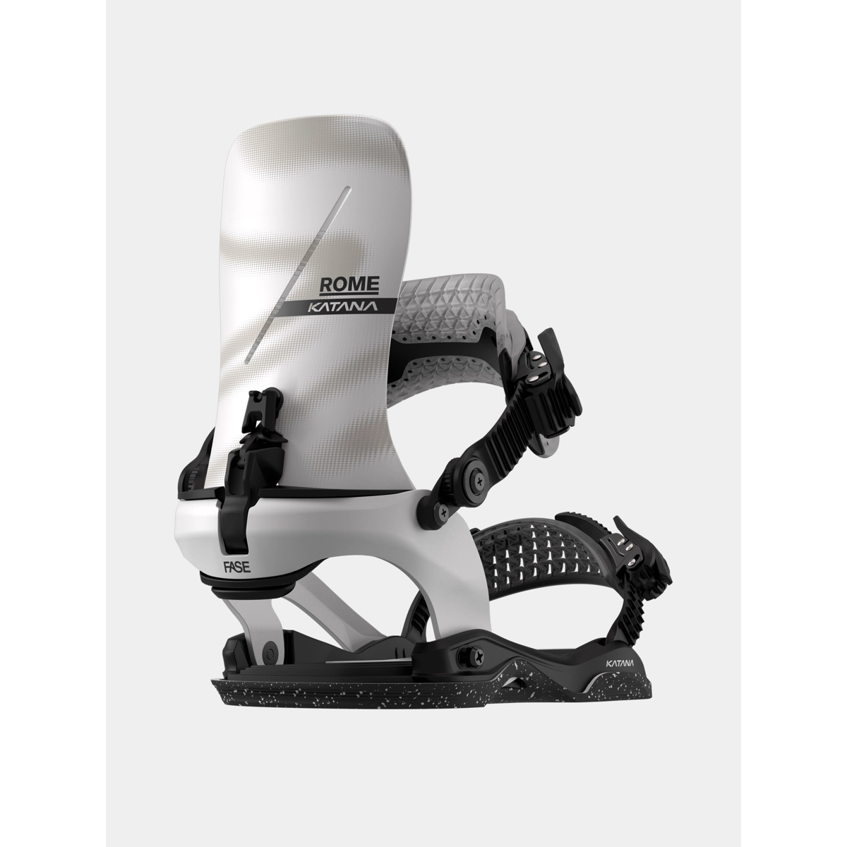 Men's Katana AW Fase Snowboard Bindings, Verstellbare Bindings, Step-in Bindings, Weiß/Silber, Katana Rome