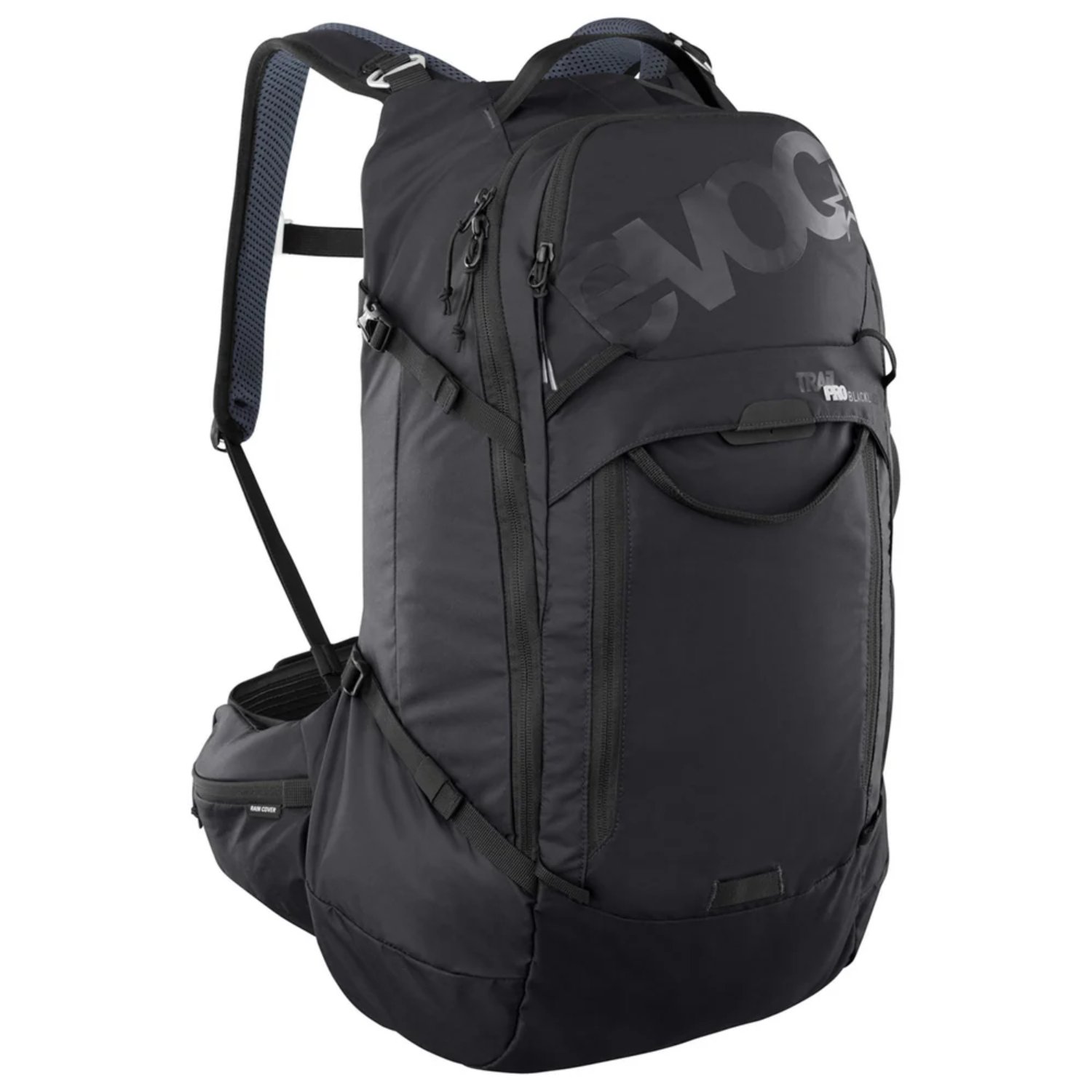 Sac à dos, sac à dos, noir, sangles, sac de voyage