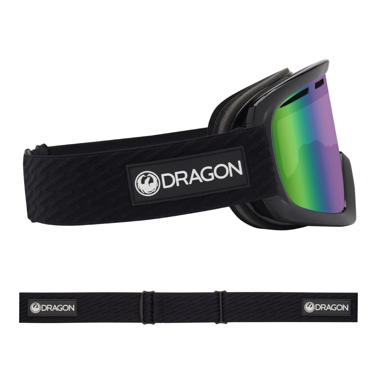 D1 OTG lunettes de ski, lunettes, monture noire, verres miroités, marque Dragon