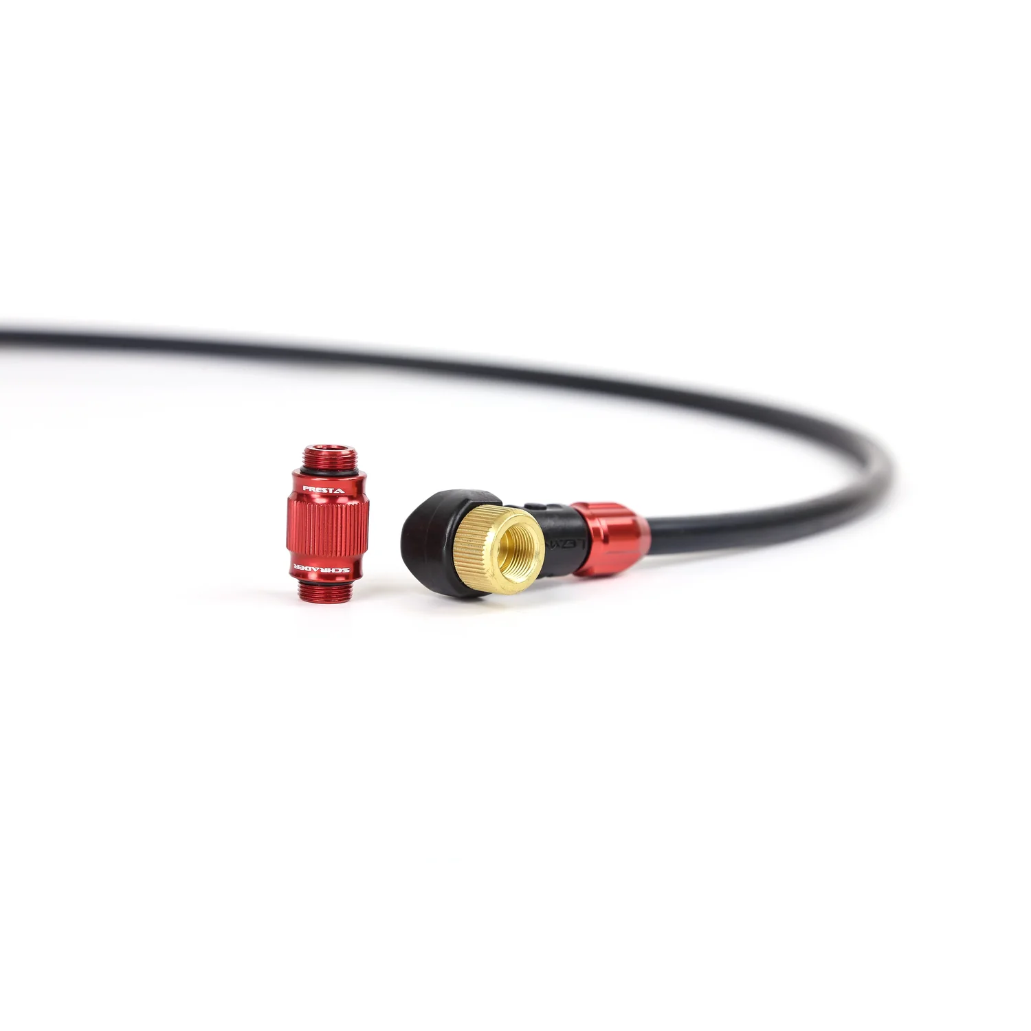 Alloy HP Floor Drive 3.5 Pro Fahrradpumpe, Pumpenschlauch, Presta-Ventil, Messinganschluss, Schwarz-Rot