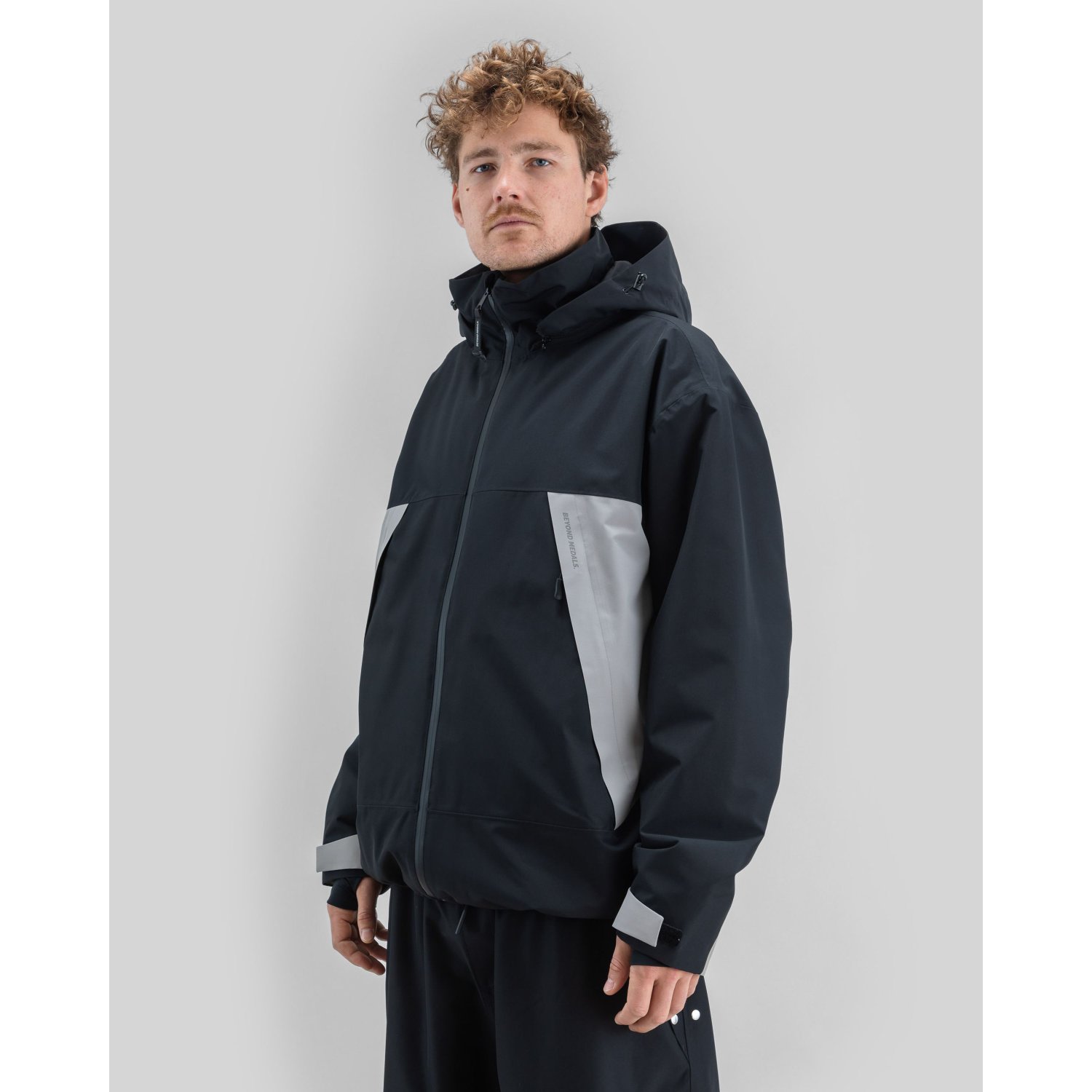 jacke, windjacke, farbblock, dunkelblau, herren