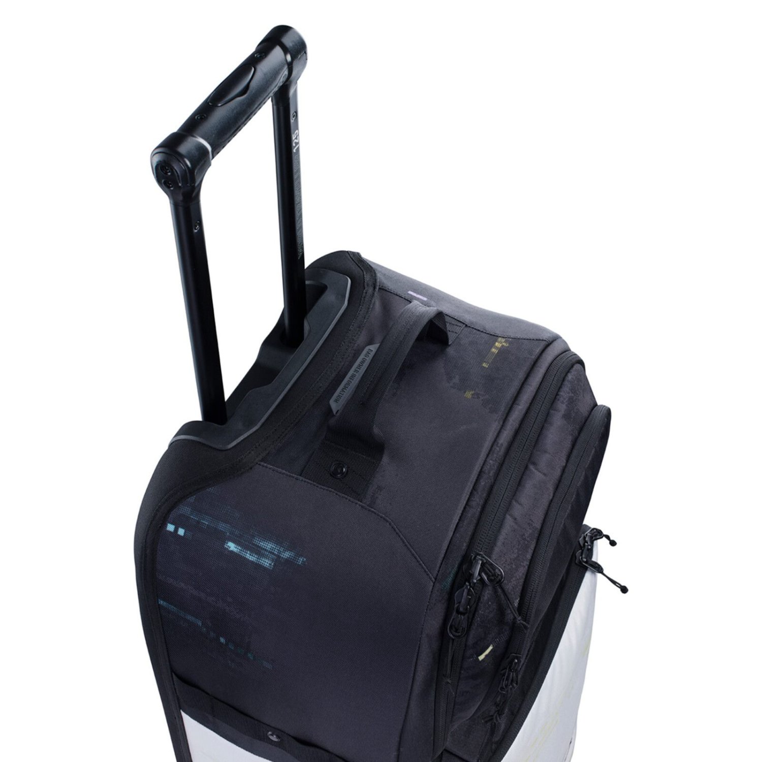 World Traveller 125 Roller-Trolley, Handgepäck, schwarze Tasche, Trolley-Griff, Reißverschlüsse