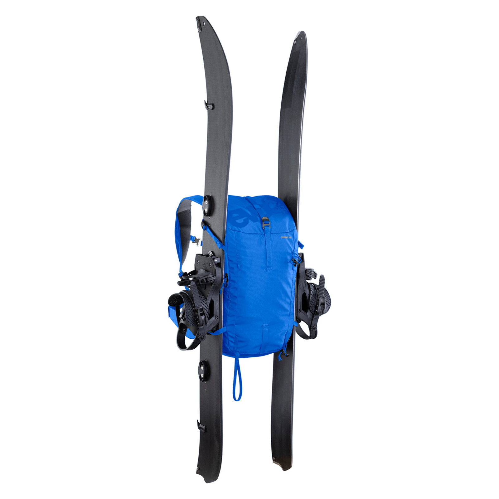 Skier Backpack, Blue Backpack, Ski Carry System, Pair of Skis, Backpacking Gear
