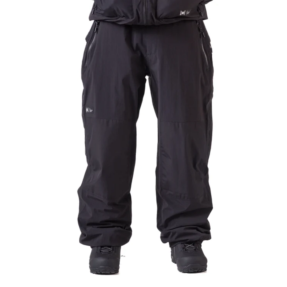 hose, regenhose, schwarz, Taschen mit Reißverschluss, knöchelweite, Hose, Outdoor, Gummizug, Reißverschluss, Schwarz