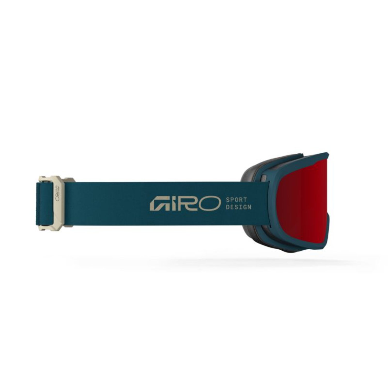 Schneegoggles, blauer Gürtel/Trageband, rote Linse, Sportdesign, Goggles-Rahmen