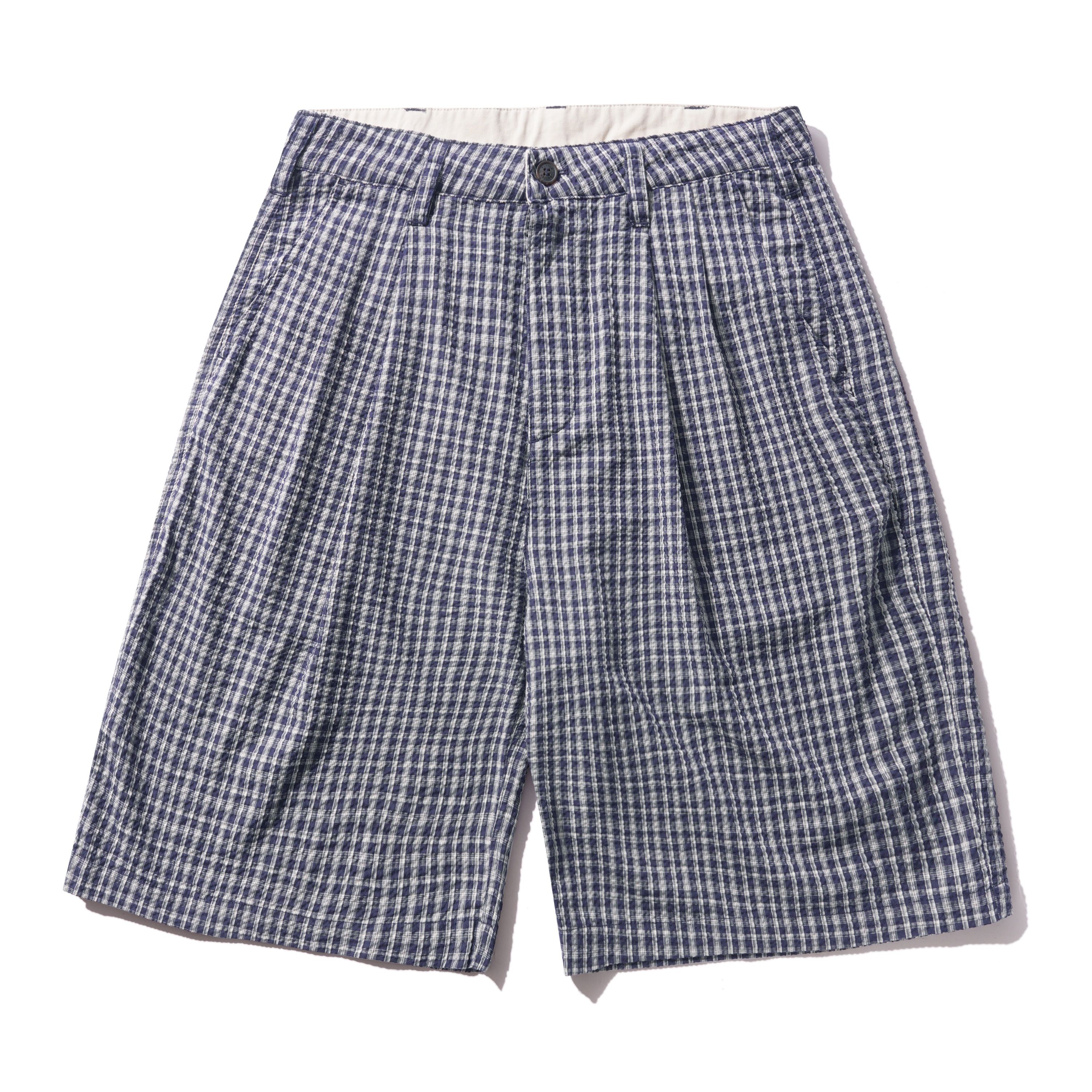 Karo-Shorts, Gingham, Hose, Knit-Pattern, Knöpfe