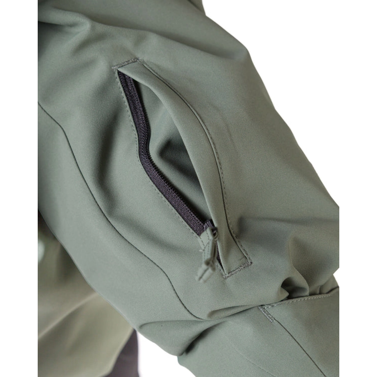 veste, fermeture éclair, poche latérale, vert militaire, tissu extérieur, veste, poche, fermeture éclair, poche sur le bras, zone des épaules