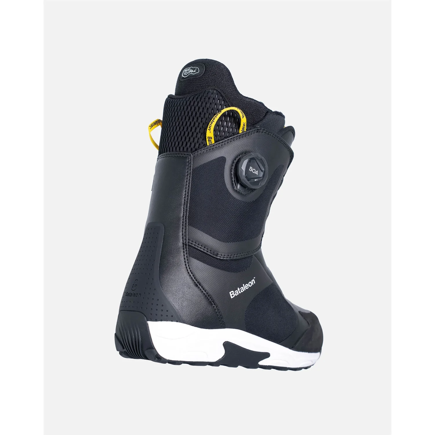 Men's Rave Snowboardstiefel, Schwarz, BOA-Drehverschluss, Textil und Synthetik, Weiße Sohle