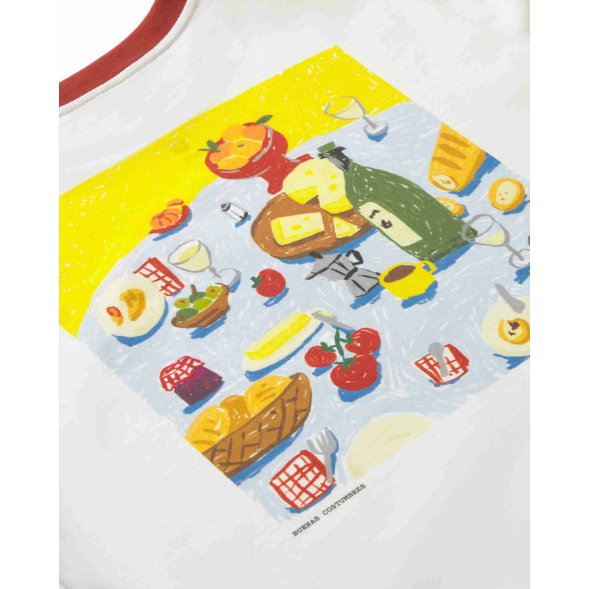Küche, Lebensmittel, Früchte, Getränke, Tischdecke, T-Shirt, Print, Food-themed, Picnic, Colorful