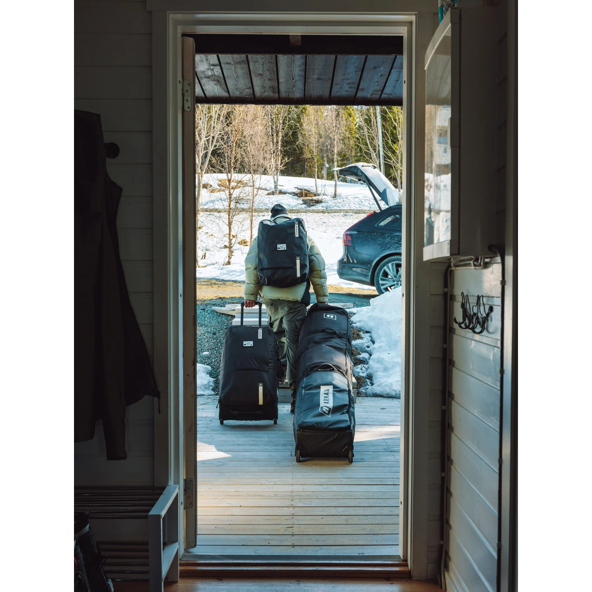 Stibbs 4 Pair Ski Roller bagages à main, valises à roulettes, sacs, hiver, bagages