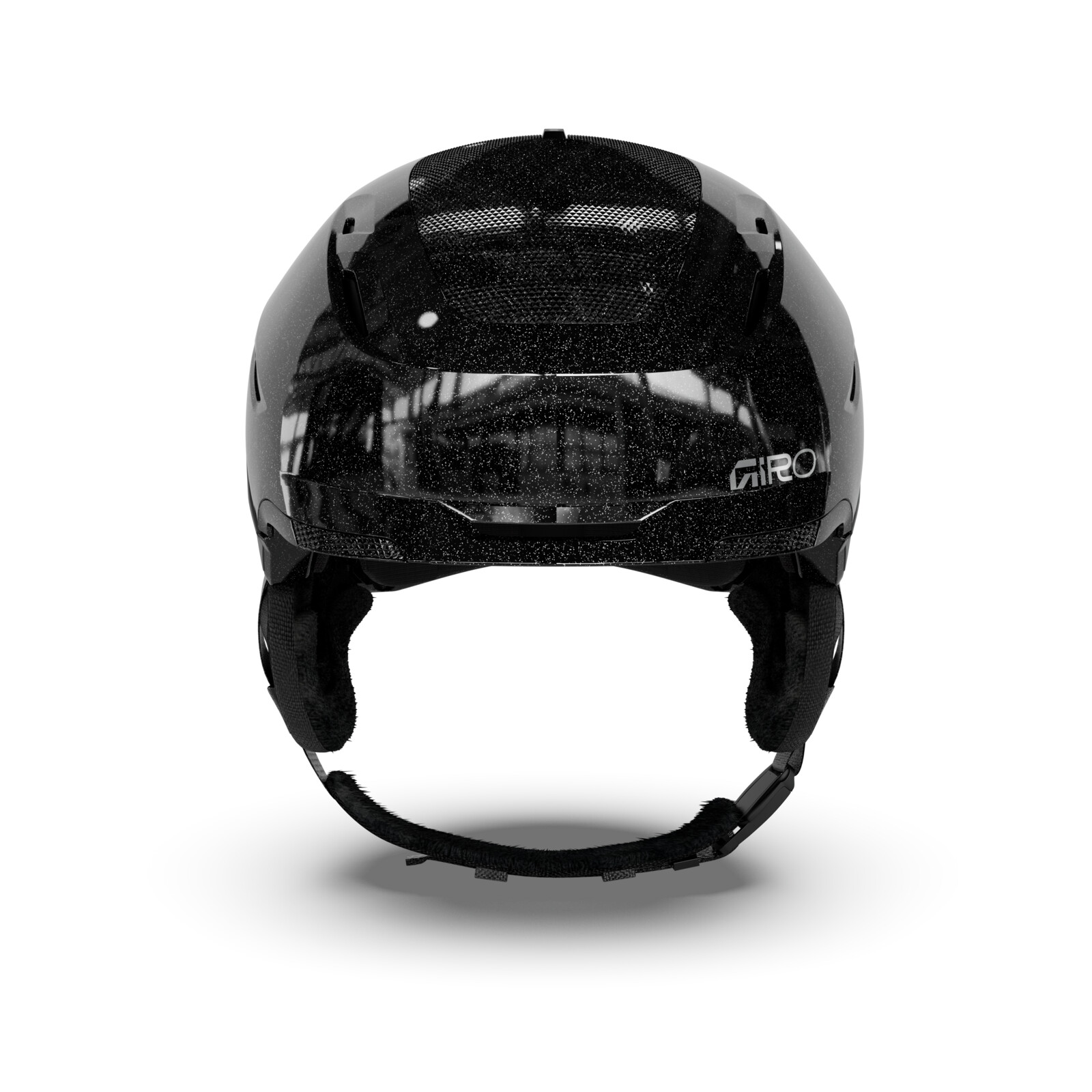 Skihelm, schwarz, belüfteter Helm, Brillenkompatibel, verstellbares Band